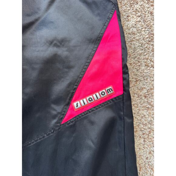SLALOM Men's snow pants/shell, Vintage 80's-90's, Black & Pink, 34 - Picture 3 of 13